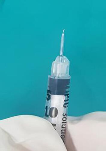 Figure 1 Syringe used for suprachoroidal injection.