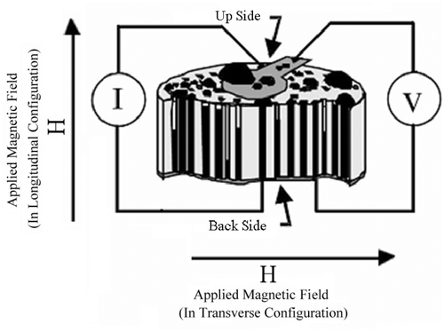 Figure 5. The schematic of experimental set up for MR measurements.