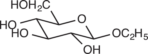 Figure 2. Structure of ethyl β-D-glucopyranoside, the chemoattractant isolated from tomato root exudates.