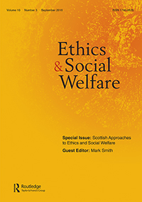 Cover image for Ethics and Social Welfare, Volume 10, Issue 3, 2016