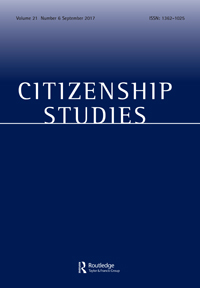 Cover image for Citizenship Studies, Volume 21, Issue 6, 2017