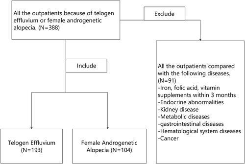 Figure 1 Flowchart of patients inclusion and exclusion.