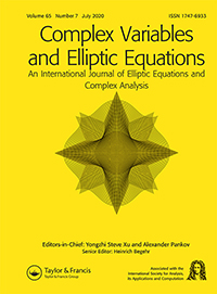 Cover image for Complex Variables and Elliptic Equations, Volume 65, Issue 7, 2020