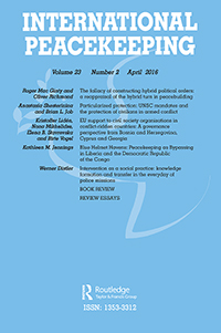 Cover image for International Peacekeeping, Volume 23, Issue 2, 2016