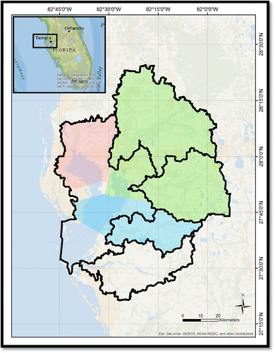 Figure 1. The Tampa Bay watershed study area as defined by the National Estuary Program.