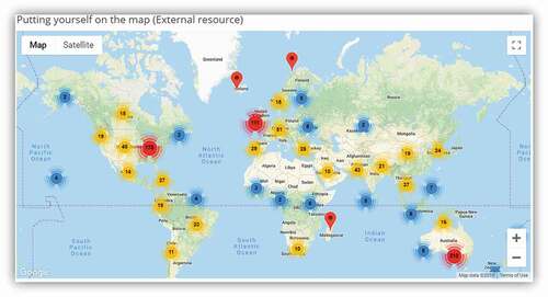 Figure 5. Interactive opinion map.