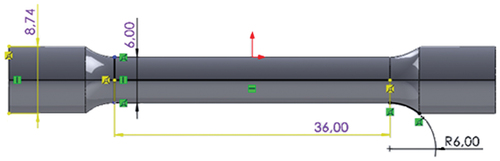 Figure 3. Tensile test specimen.