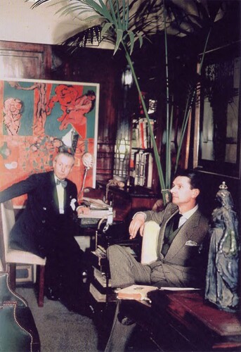 Figure 8. Rex Nan Kivell with his business partner, Harry Tatlock Miller, in the Redfern Gallery, 1957. Photographer unknown. Reproduced courtesy of National Library of Australia, Canberra (manuscript collection MS4000).