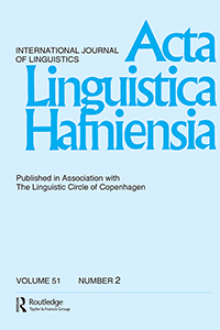 Cover image for Acta Linguistica Hafniensia, Volume 51, Issue 2, 2019