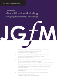 Cover image for Journal of Global Fashion Marketing, Volume 8, Issue 1, 2017