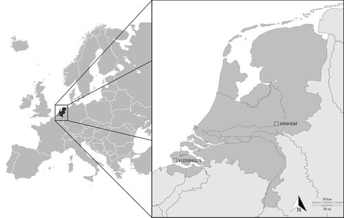 FIG. 1 Map of The Netherlands showing the location of the sites under study.