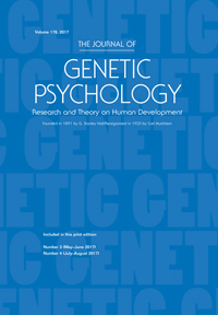 Cover image for The Journal of Genetic Psychology, Volume 178, Issue 4, 2017