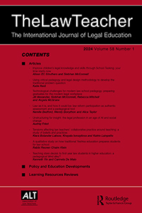 Cover image for The Law Teacher, Volume 58, Issue 1, 2024