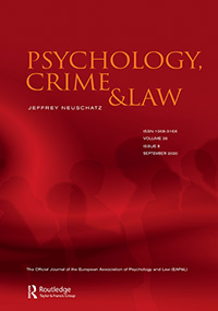 Cover image for Psychology, Crime & Law, Volume 26, Issue 8, 2020