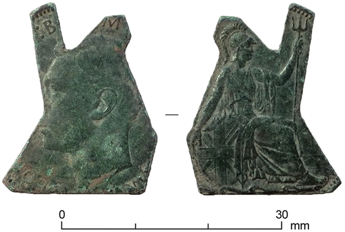 FIG. 11 Modified copper-alloy penny, from Shottesbrooke, Berkshire (SUR-F49A73).