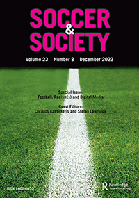 Cover image for Soccer & Society, Volume 23, Issue 8, 2022