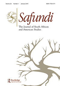 Cover image for Safundi, Volume 20, Issue 1, 2019