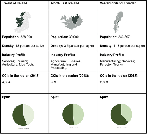 Figure 1. A socioeconomic profile of the case study regions.