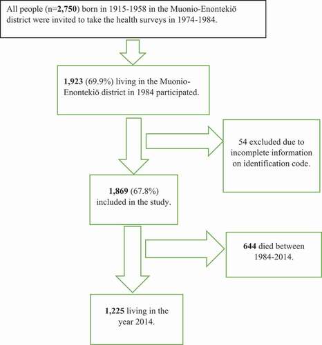 Figure 1. Flow chart of the Muonio–Enontekiö district study population