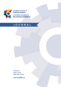 Cover image for Canadian Society of Forensic Science Journal, Volume 57, Issue 2, 2024