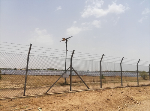 Figure 1. Fence surrounding a solar park in Khimsar, Rajasthan (June 2022).