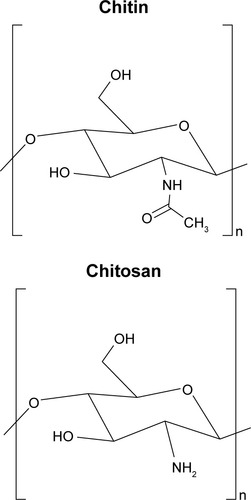 Figure 2 Structure of chitin and chitosan.