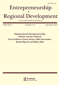 Cover image for Entrepreneurship & Regional Development, Volume 31, Issue 7-8, 2019