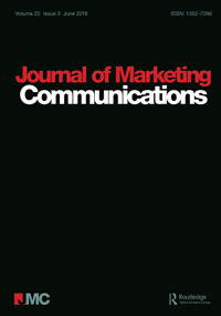 Cover image for Journal of Marketing Communications, Volume 22, Issue 3, 2016