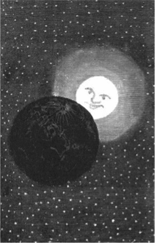 Figure 8. ‘C’est la faute de la Lune’ by Emile Bayard and Alphonse de Neuville in Jules Verne’s Autour de la Lune (1870).