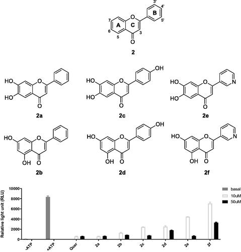 Figure 2. In-house flavonoid compounds evaluated using ADP-Glo assay.