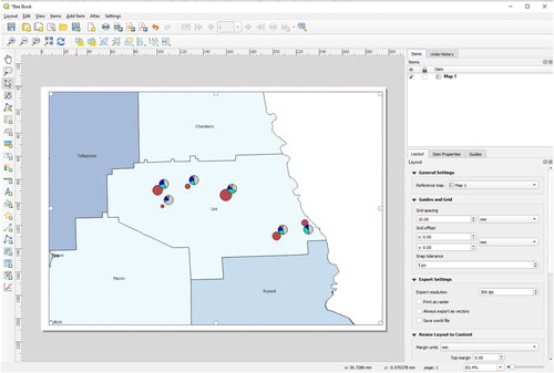 Figure 107. The QGIS print composer.