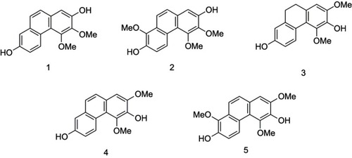 Figure 1 Chemical structures of compounds 1–5.