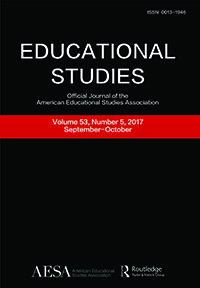 Cover image for Educational Studies, Volume 53, Issue 5, 2017