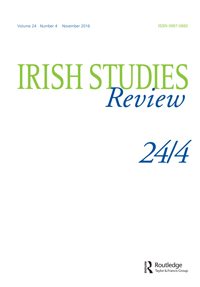 Cover image for Irish Studies Review, Volume 24, Issue 4, 2016