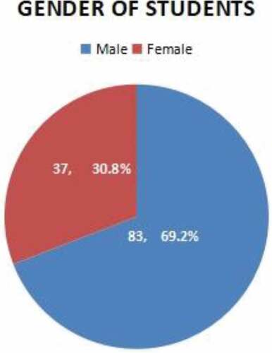 Figure 2. Gender of the student population