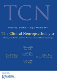 Cover image for The Clinical Neuropsychologist, Volume 32, Issue 7, 2018