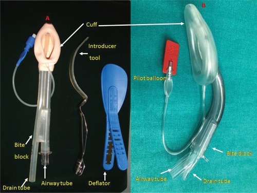 Figure 4 (A) ProSeal™ LMA. (B) LMA Supreme™.