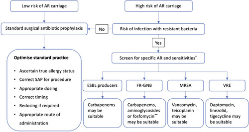 Figure 2 Proposed flow chart for surgical antibiotic prophylaxis in the era of antibiotic resistance.