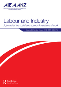 Cover image for Labour and Industry, Volume 25, Issue 2, 2015