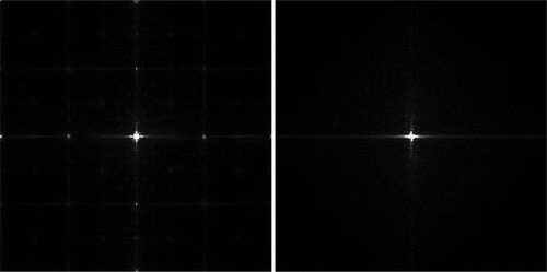 Figure 17. Spectrum of Pix2Pix-generated solar spot (left) and ground-truth solar spot (right).