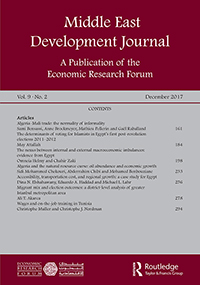 Cover image for Middle East Development Journal, Volume 9, Issue 2, 2017