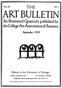 Cover image for The Art Bulletin, Volume 12, Issue 3, 1930