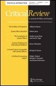 Cover image for Critical Review, Volume 26, Issue 3-4, 2014