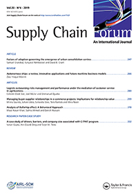 Cover image for Supply Chain Forum: An International Journal, Volume 20, Issue 4, 2019