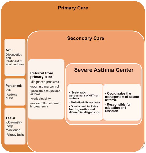 Figure 4. A model for organization of severe asthma management.