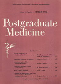 Cover image for Postgraduate Medicine, Volume 31, Issue 3, 1962
