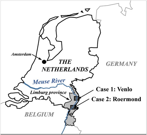 Figure 3. Location of case studies within the Netherlands.