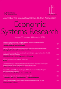 Cover image for Economic Systems Research, Volume 33, Issue 4, 2021