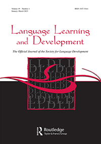 Cover image for Language Learning and Development, Volume 19, Issue 1, 2023