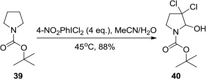Figure 12 Synthesis of α-hydroxy-β,β-dichloropyrrolidine with 4-NO2PhICl2.